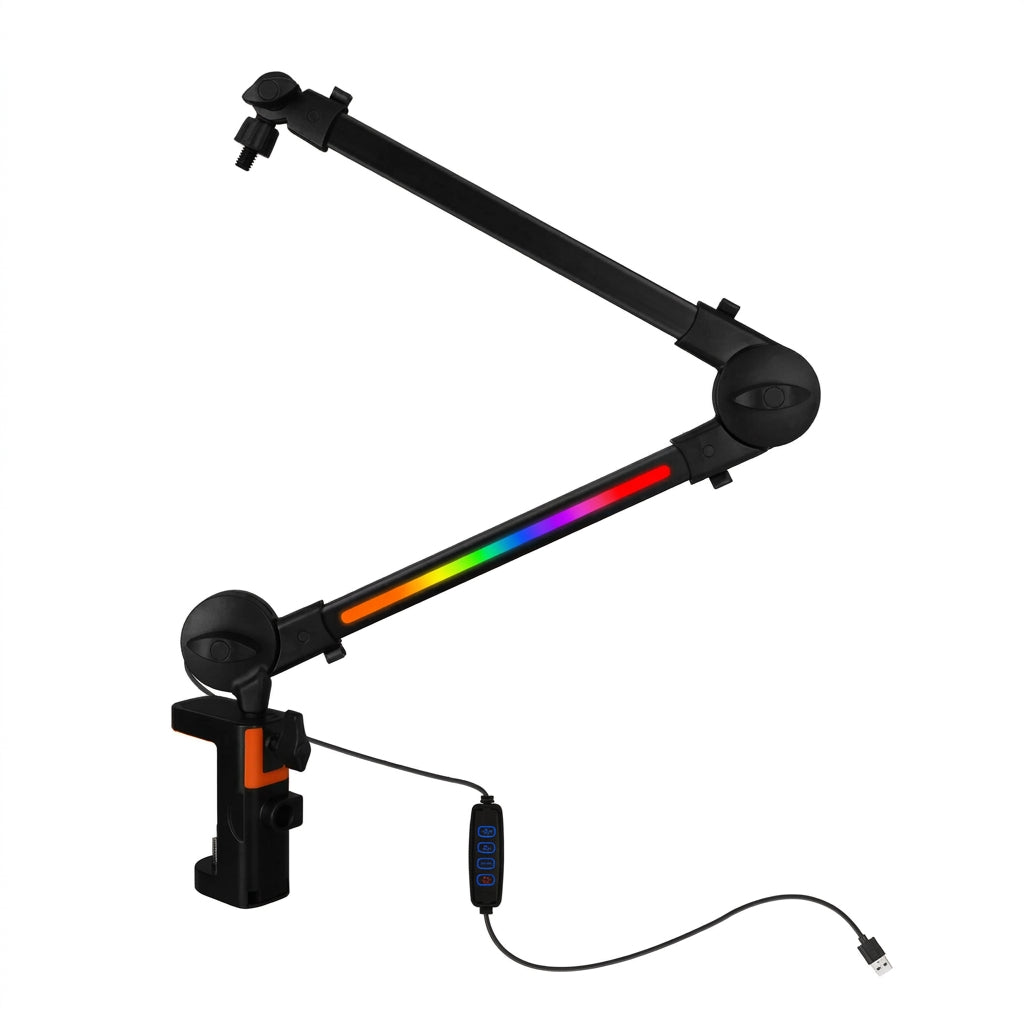 Desk-mounted Microphone Boom Arm – Heavy-duty Aluminium, 360° Rotation ...