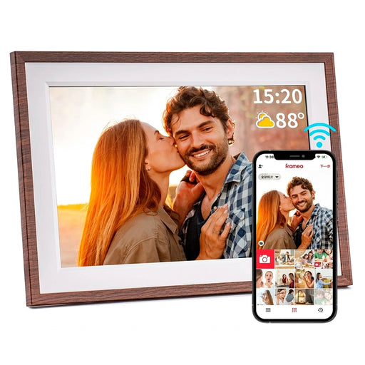 10.1-inch Wi‑Fi Digital Photo Frame — 1280×800 HD Touchscreen, 32GB, Wall‑mountable