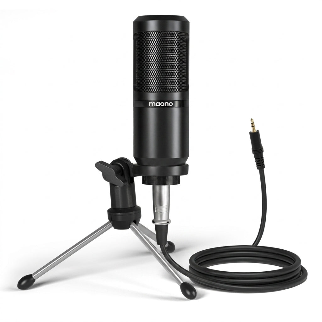 PM360TR Condenser Tabletop Microphone — 3.5mm Cardioid for PC, Phone & Recording