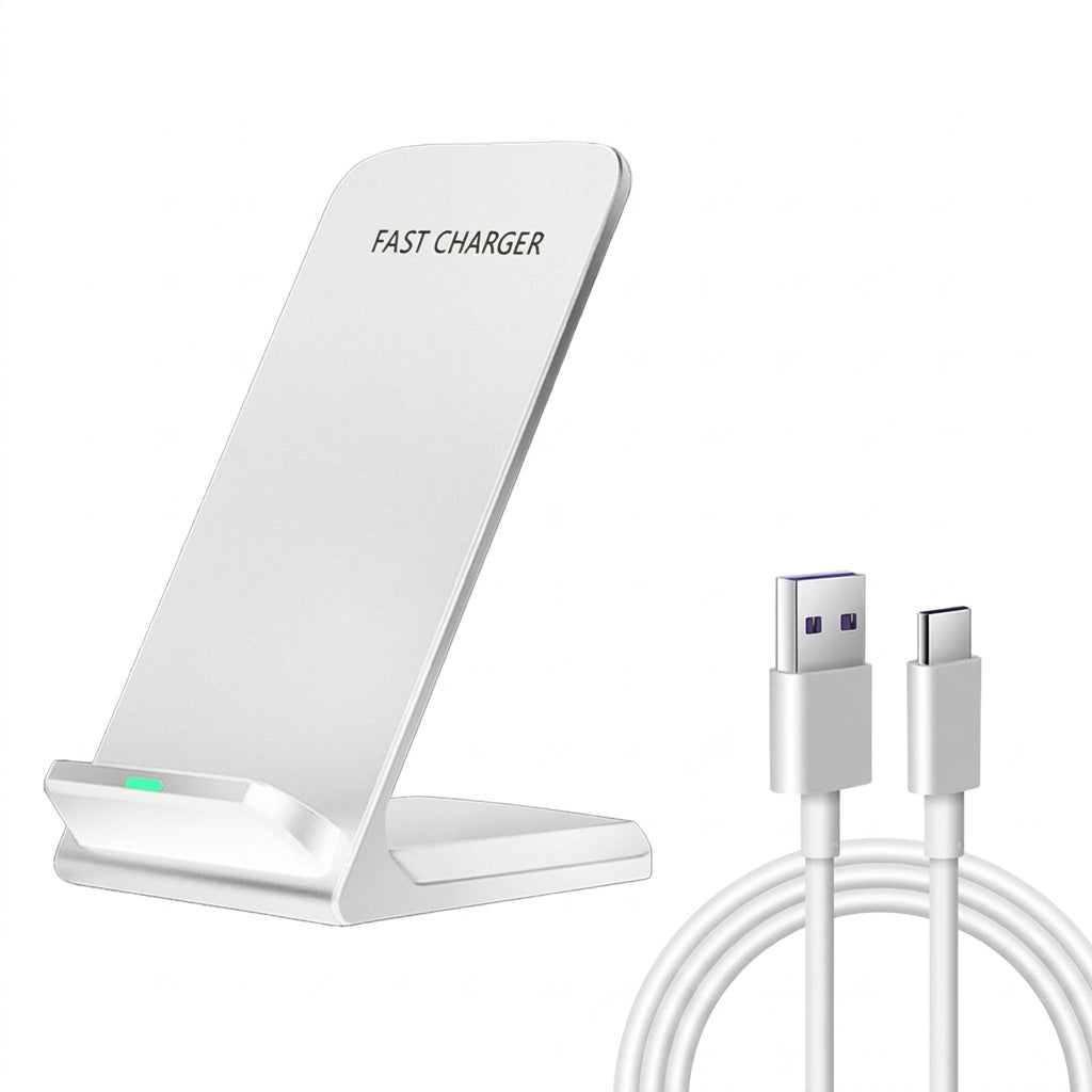 30W Fast Qi Wireless Charging Stand – Compatible with iPhone, Samsung, Xiaomi & Huawei