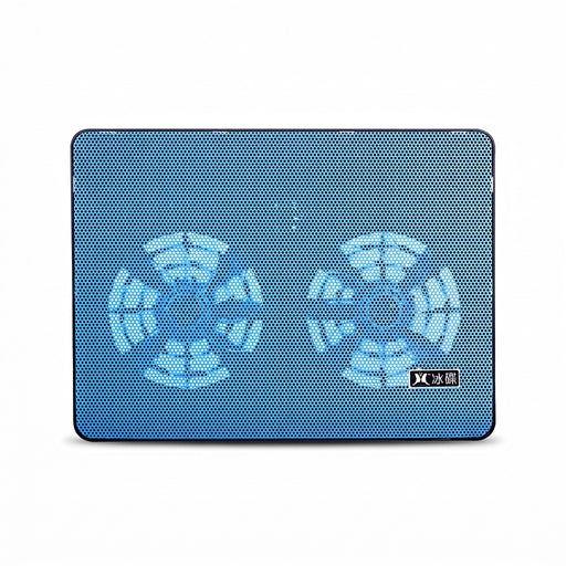Laptop Cooling Pad with Twin Fans and Two USB Ports – Fits up to 17-inch (Blue)