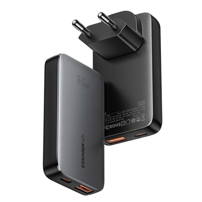65W GaN Ultra-Thin Travel Charger — PD 3.0, PPS & QC 4.0 USB-C