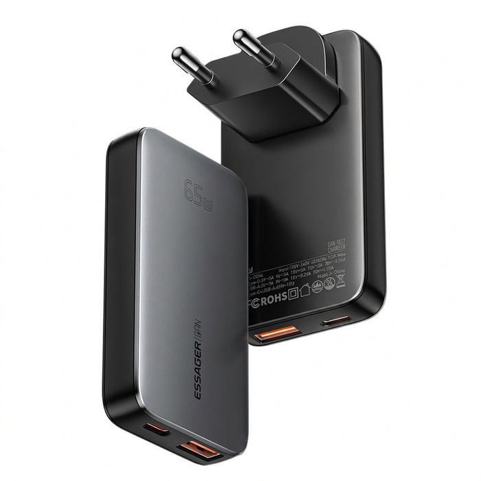 65W GaN Ultra-Thin Travel Charger — PD 3.0, PPS & QC 4.0 USB-C