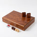 Solid Mahogany Veneer Backgammon Set – Foldable Tabletop Game for Family Entertainment
