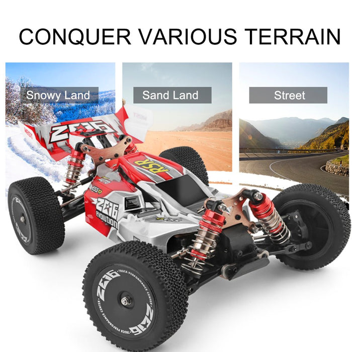 Wltoys 144001 1/14 2.4G 4WD High Speed Racing RC Car Vehicle Models 60km/h Two Battery 7.4V 2600mAh - Shopsta EU